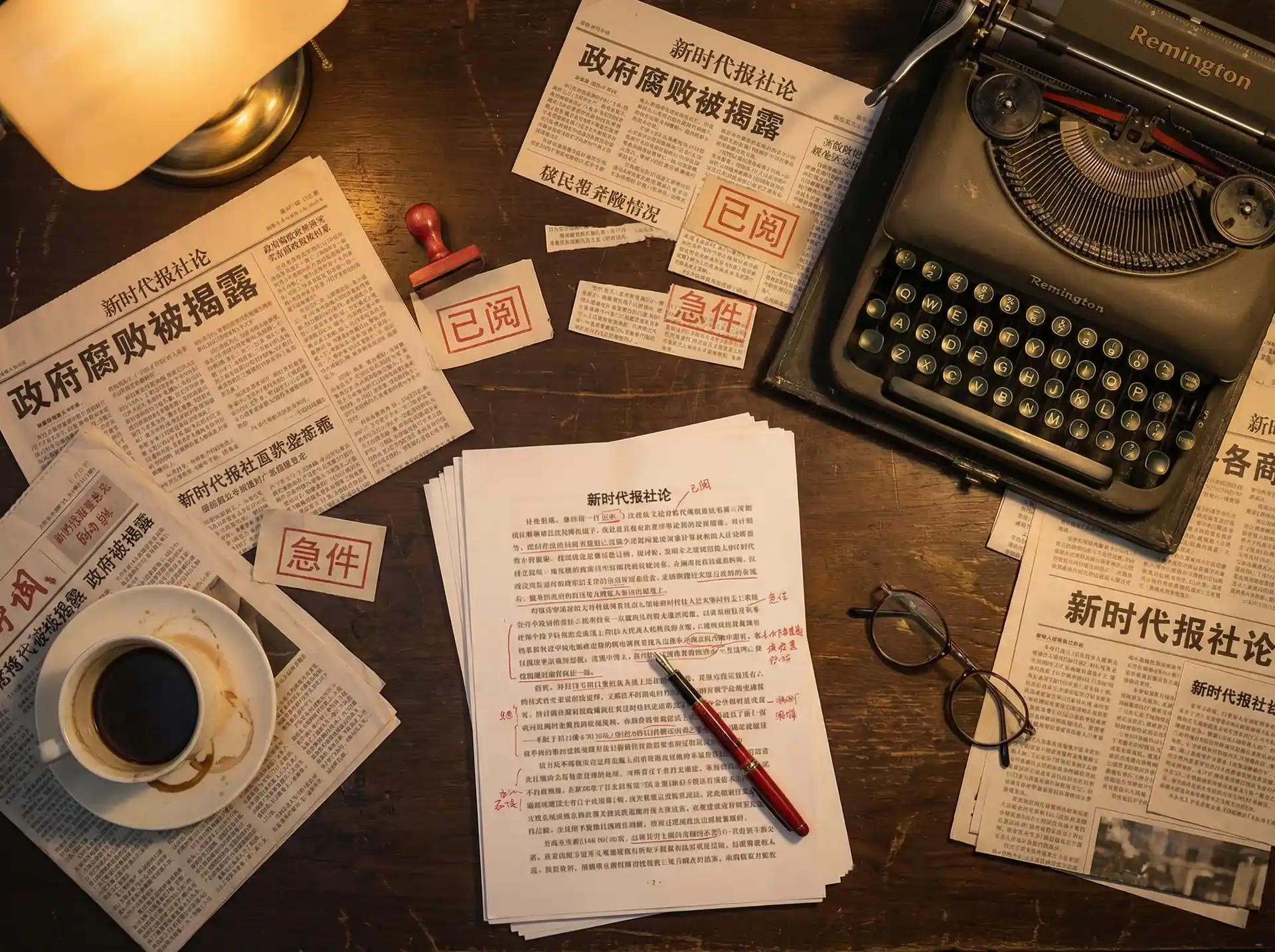 莱茵娱乐 - 报社编辑部工作场景